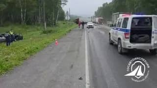 Водитель ВАЗ-2115 погиб в ДТП с грузовиком на трассе М-5 под Миассом